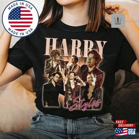 Tops - Harry T-Shirt Hs Homage Inspired Rap Tee Classic Retro
